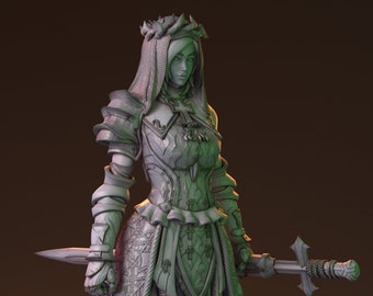 Celestine, Saint - 32mm, 75mm, perfect dnd or display figure [by MythReal]