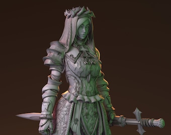 Celestine, Saint - 32mm, 75mm, perfect dnd or display figure [by MythReal]