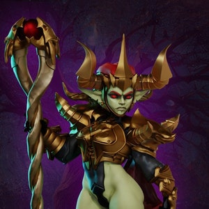 Zelena, Goblin sorceress 3d Printed model [by Gaz Minis]