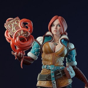 Redhead sorceress 3d printed DIY Resin statue kit / figurine [by ES Monster] UNPAINTED