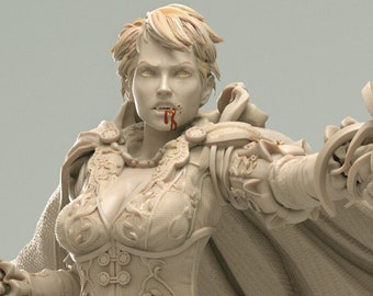 Vampir Lady 3d Gedrucktes Modell [by 3DArtGuy]