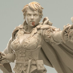 Vampire lady 3d Printed model [by 3DArtGuy]