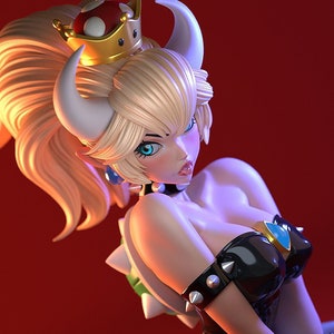 Bowsette 3d printed DIY Resin statue kit / figurine [by ES Monster] UNPAINTED