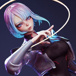 Lucy Edgerunners UNPAINTED 3D printed DIY Resin statue kit / figurine / miniature [by Hybris Studios]