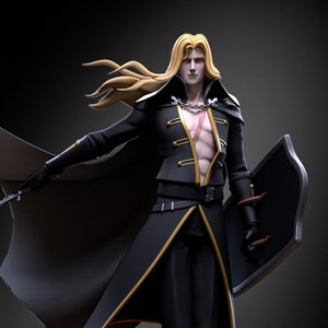 Alucard, Vampire UNPAINTED 3D printed DIY Resin statue kit / figurine / miniature [by H3ll Creator]