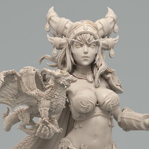 Dragon Queen 3d Printed model [by 3DArtGuy]