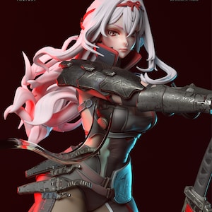 Scarlet NIKKE Goddess of Victory 3d printed UNPAINTED DIY Resin statue kit / figurine [by Chuya Factory]