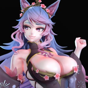Silvervale Vtuber 3d printed UNPAINTED DIY Resin statue kit / figurine [by Chuya Factory]