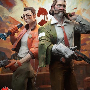 Disco Elysium Diorama UNPAINTED 3D printed DIY Resin statue kit / figurine / miniature [by H3ll Creator]