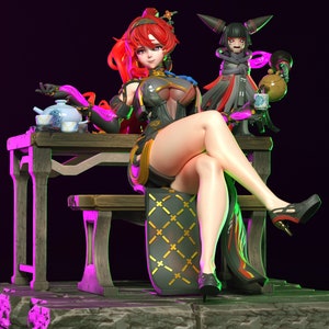 Yinlin Wuthering Waves 3d gedruckt UNBEMALTE DIY Resin Statue Kit / Figur [von Chuya Factory]