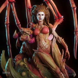 Queen of Blades UNPAINTED 3D printed DIY Resin statue kit / figurine [by Torrida Minis]