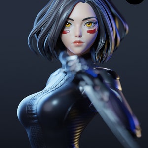 Alita 3d printed DIY Resin statue kit / figurine [by ES Monster] UNPAINTED