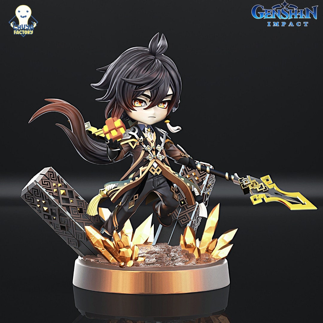 Zhongli 3d Printed DIY Resin Statue Kit Figurine [by Chuya Factory]  UNPAINTED
