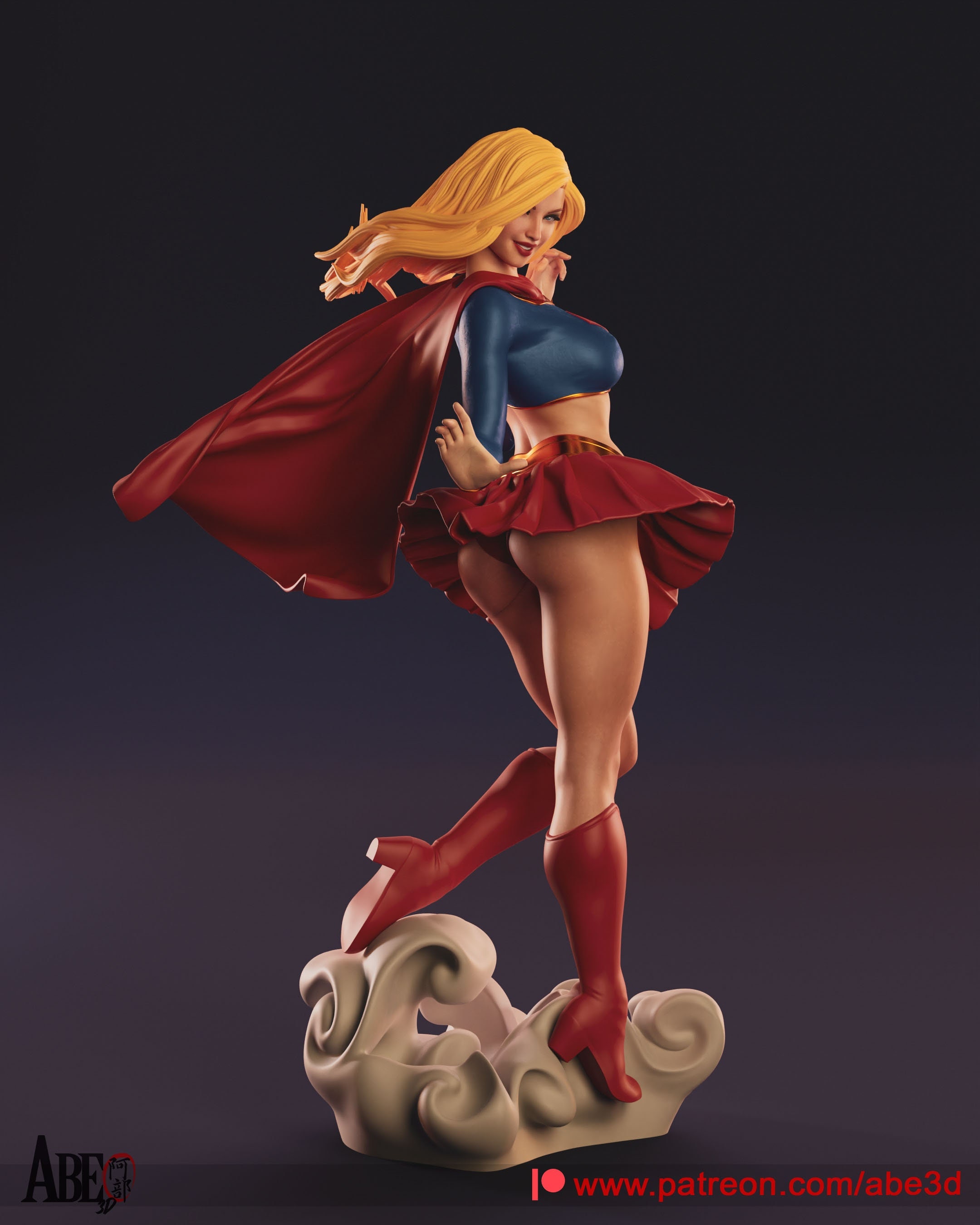 Supergirl 3d printed DIY Resin statue kit / figurine [by Abe3D] UNPAINTED