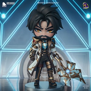 Chibi Jayce ONGEVERFD 3D-geprint DIY harsstandbeeld kit / beeldje / miniatuur [door Bulkamancer]
