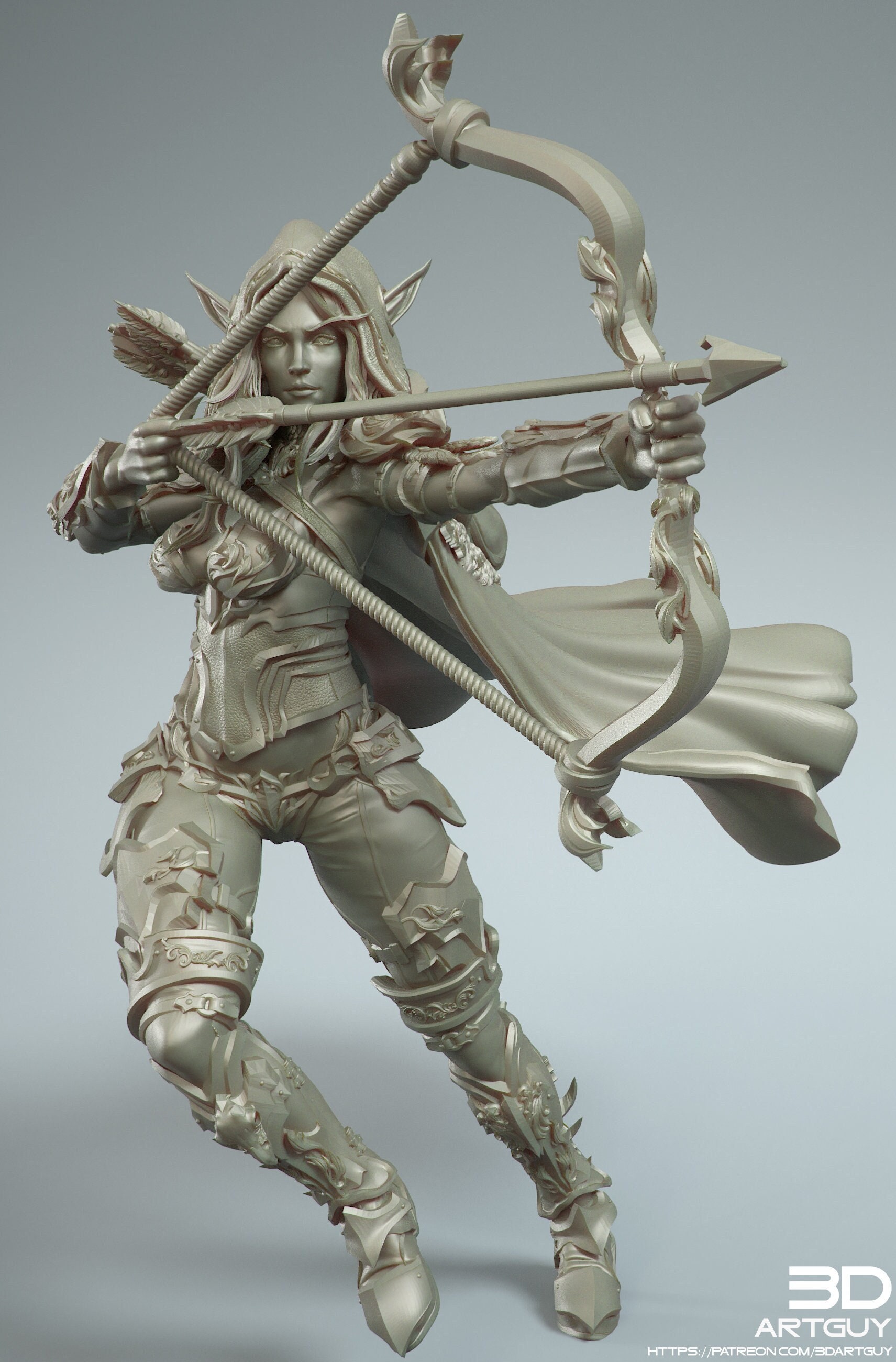 Night Elf Archer 3d Printed Model [by 3dartguy] - Etsy