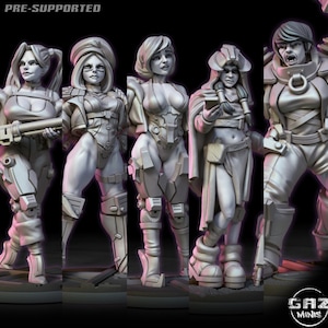 Female Warband 3d Printed models [by Gaz Minis]