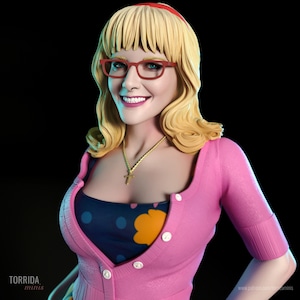 Bernadette Rostenkowski 3D-geprint ONGEVERFD DIY harsstandbeeld kit / beeldje [door Torrida Minis]