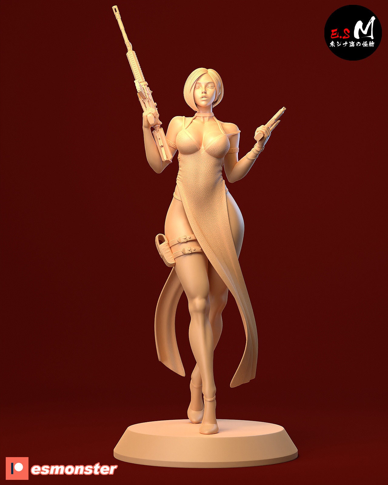 Ada Wong Mysterious Spy 3d Printed DIY Resin Statue Kit / -  Israel