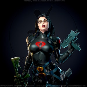 Baroness, Cobra officer 3d printed DIY Resin statue kit / figurine [by Yan_H] UNPAINTED