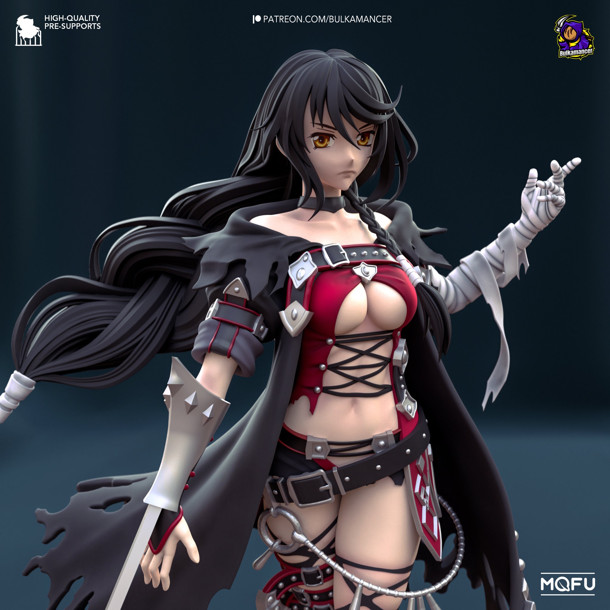 Velvet Crowe, divoratore di demoni Kit statua in resina fai da te stampato in 3D / figurina / miniatura [di Bulkamancer] NON VERNICIATO