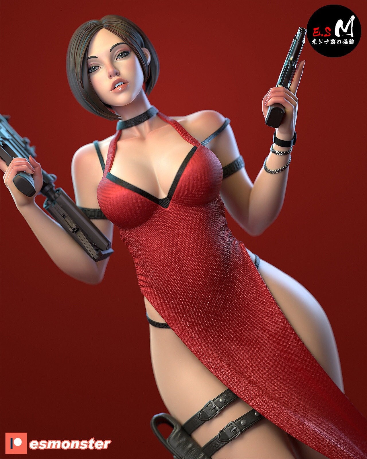 Ada Wong Mysterious Spy 3d Printed DIY Resin Statue Kit / -  Israel