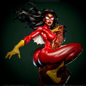 Spider-Woman UNPAINTED 3d printed DIY Resin statue kit / figurine [by Yan_H]