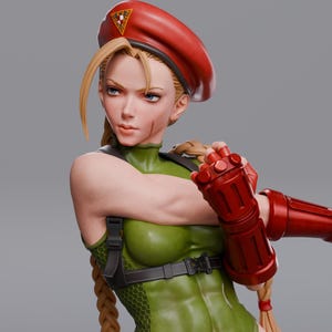 Cammy SF2 UNPAINTED 3d printed DIY 12k Resin statue kit / figurine [by Abe3D]