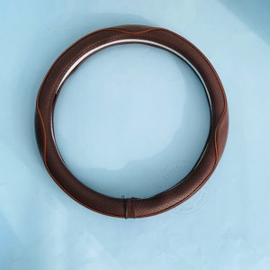 Car Leather Steering Wheel Cover, Modern Steering Wheel Cover, Minimalist Steering Wheel Cover for Men, Auto Accessories, Car Decoration