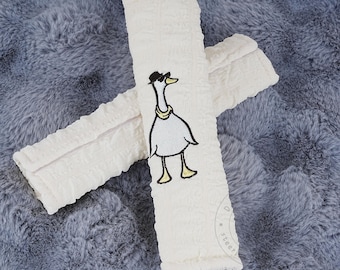 Cute Cool Goose Soft Padded, Custom Car Seatbelt Cover, Embroidery Pattern Shoulder Seat Belt, Neck Strap Pad, Seatbelt Cover for Women
