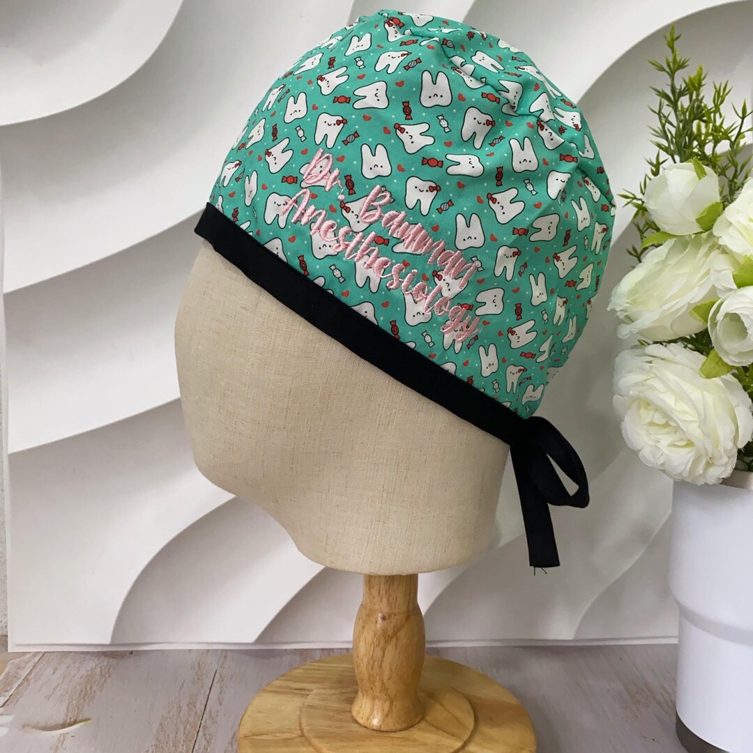 Personalized Doctor Cap, Monogrammed Hat With Custom Text, Custom Scrub ...