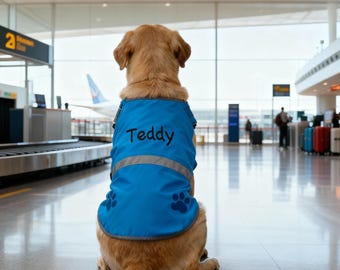 Personalized Safety Vest with Pet Name, High Visibility Vest for Dog, Embroidered Dog Vest, Pet Walking Training Jacket,Custom Pet Vest Gift