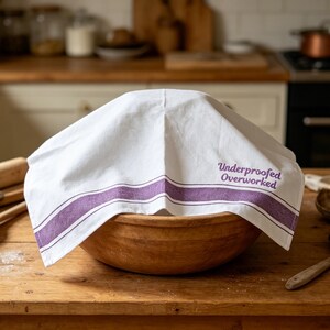 Custom Bread Making Cover, Embroidered Baking Dough Fermentation Cloth, Personalized Sourdough Bread Cover, Baking Gift, Kitchen Decor