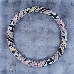 Bohomia Ethnic Style Linen steering wheel cover, Colorful Vintage Steering Wheel Cover, Car Steering Wheel Protection, Car Accessories