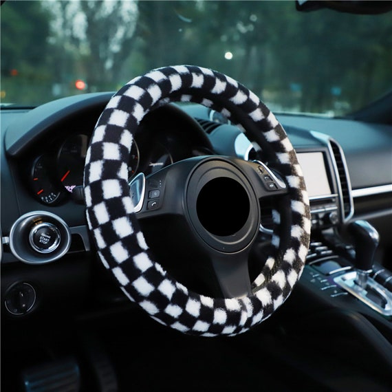 Checkered Steering Wheel Cover for Women Steering Wheel - Etsy