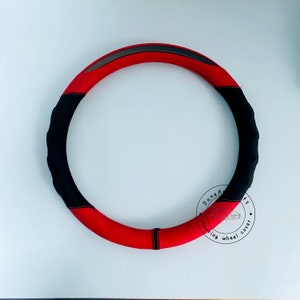 15&#39;&#39; Faux Leather Steering Wheel Cover, O Style Steer Wheel Cover, Modern Steering Wheel Cover, Genuine Leather Steering Wheel, Car Decor