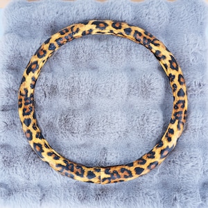 Herren Damen Leopard Print Lenkradabdeckung, Lederlenkradabdeckung, coole Lenkradabdeckung, rutschfeste Radabdeckung, Autozubehör