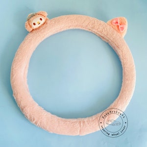Cute Warm Plush Steering Wheel Cover for Women, Steering Wheel Cover, Non-slip Wheel Cover, Fuzzy Steer Wheel Cover, Car Accessories