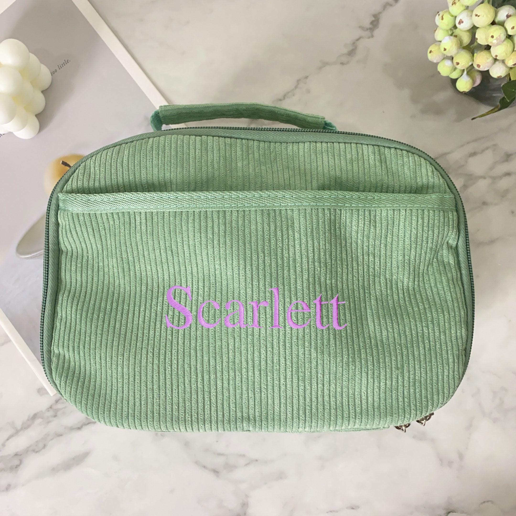 Custom Embroidered Corduroy Lunch Bag, Insulated Reusable Lunch Tote ...