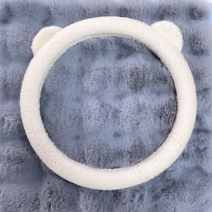 Cartoon Bear Ear Steering Wheel Cover for Women, Cute Plush Steer Wheel Cover, Non-slip Wheel Cover, Steer Wheel Cover, Car Accessories