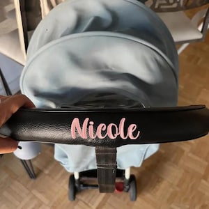 Customizable Handlebar Cover For Baby Stroller, Personalized Protective Stroller Accessory, Embroidered Stroller Handle Cover With Name