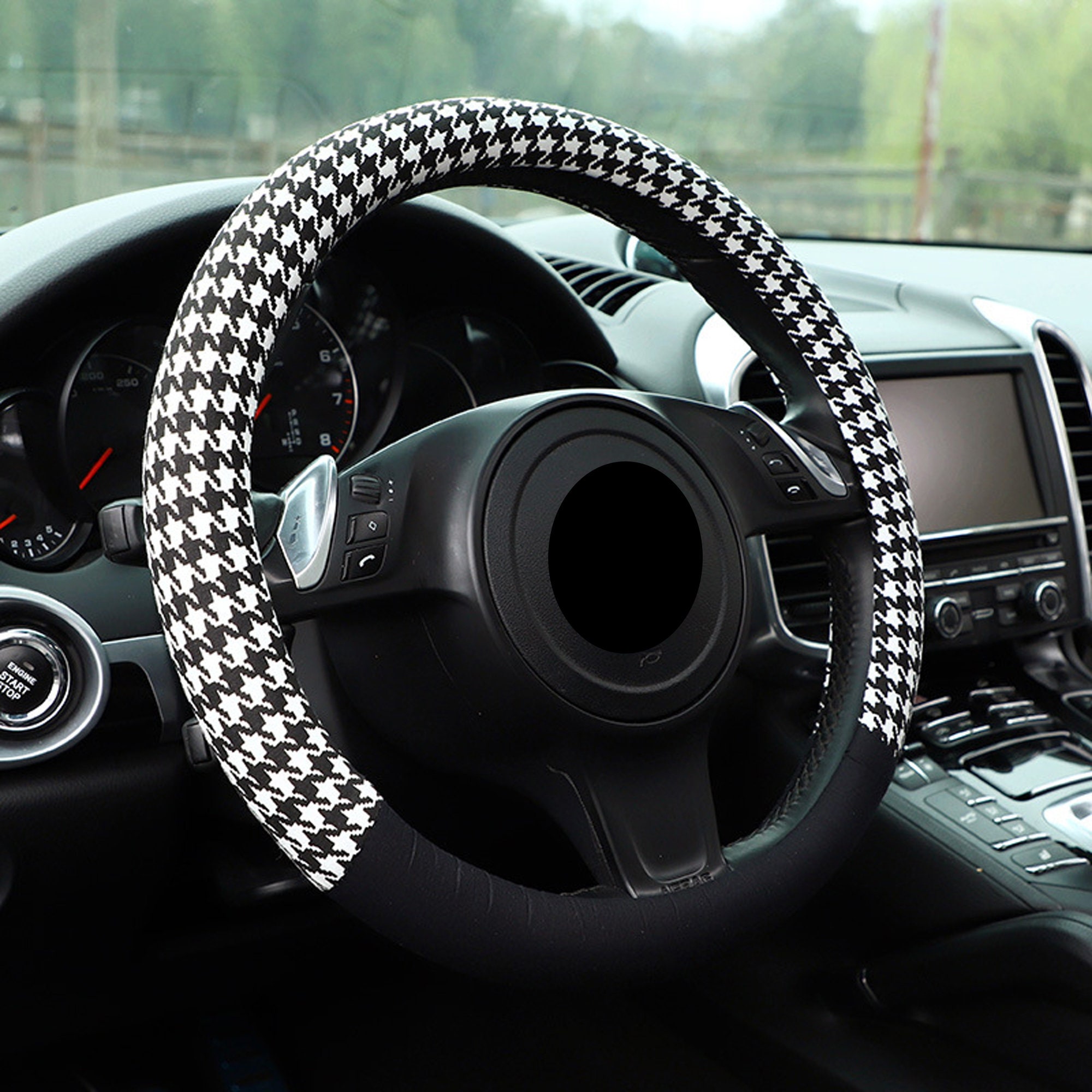 Checkered Steering Wheel Cover for Women Steering Wheel Etsy