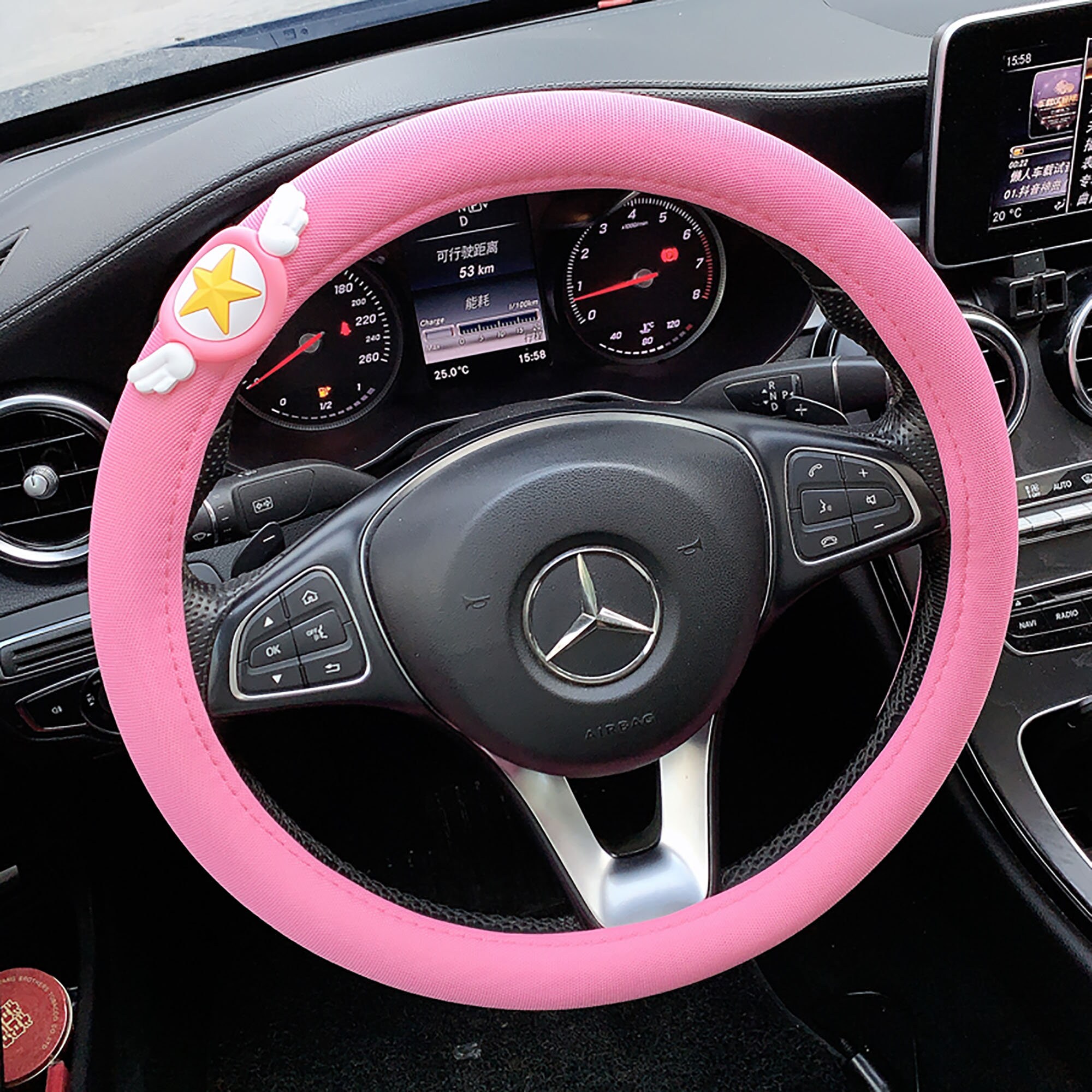 Soft Sailor Moon Car Steering Wheel Cover is Comfortable Durable Environmentally Friendly Suitable for Most Models Soft Sailor Moon Car Steering Wheel Cover is Comfortable Durable Environmentally Friendly Suitable for Most Models
