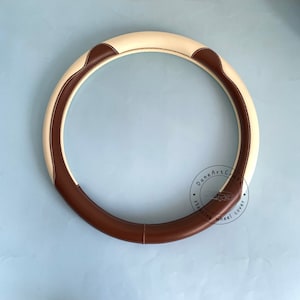 Cute Bear Ear Leather Steering Wheel Cover, Leather Car Steer Wheel Cover, Girls Steering Wheel Cover, Auto Accessories, Car Parts