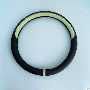 Minimalist Leather Steering Wheel Cover, Black Steer Wheel Cover, Modern Steering Wheel Cover, Steering Wheel Cover For Car, Car Protector