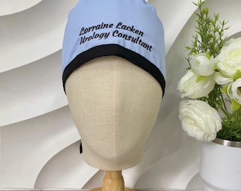 Gorra de médico personalizada, gorra con monograma y texto personalizado, gorra quirúrgica personalizada, gorra quirúrgica para médicos y enfermeras, gorra unisex.