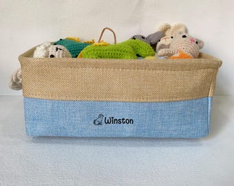 Personalized Dog Toy Basket, Dog Toy Storage Bins, Custom Pet Toy Basket, New Puppy Gift Pet Toy Box Pet Toy Basket, New Cat Toy Dog Gift