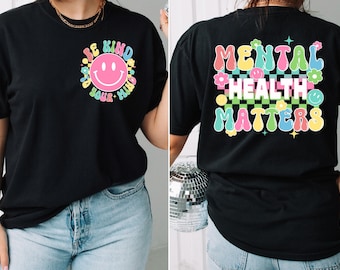 Mental health matters png  sublimation design download, mental health png, groovy png, smile face png, sublimate designs download