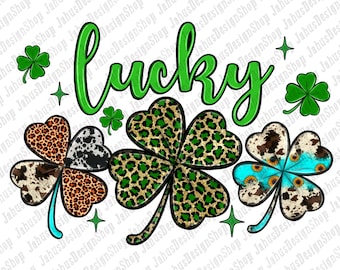 St. Patrick's Shamrock Lucky PNG Sublimation Design,St. Patrick's Day Png,Western St.Patrick's Day Sublimation,Shamrock Png,Digital Download