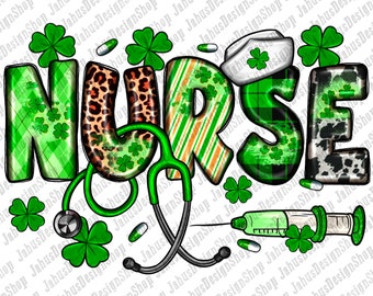 Nurse St.Patrick's Day png sublimation design download, St. Patrick's Day png, St. Patrick's Nurse png, Irish day png, sublimate download